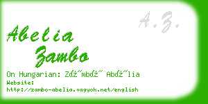 abelia zambo business card